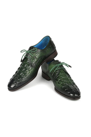 Paul Parkman 1438 Crocodile Embossed Calf-Skin Leather Derby (PM6363)