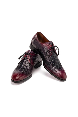 Paul Parkman 1438 Crocodile Embossed Leather Derby (PM6363)