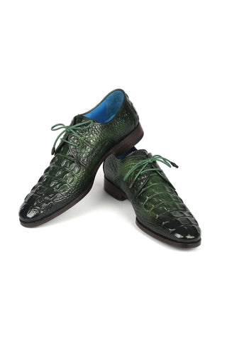 Paul Parkman 1438 Crocodile Embossed Leather Derby (PM6363)