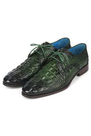 Paul Parkman 1438 Crocodile Embossed Leather Derby (PM6363)