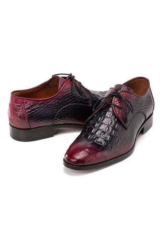 Paul Parkman 1438 Crocodile Embossed Leather Derby (PM6363)