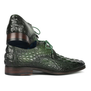 Paul Parkman 1438 Men's Shoes Crocodile Print Calf-Skin Leather Derby (PM6363)-AmbrogioShoes