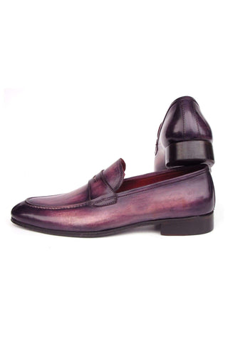 Paul Parkman 17PRP33 Purple Patina Leather Penny Loafers (PM6390)
