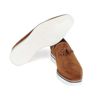 Paul Parkman 181 Suede Tassels Loafers (PM6301)-AmbrogioShoes