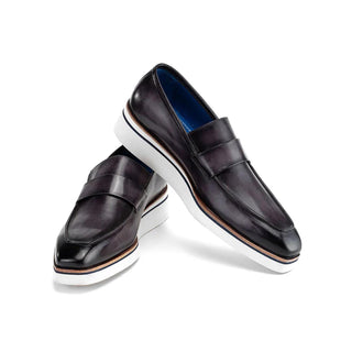 Paul Parkman 183 Men's Shoes Calf-Skin Leather Casual Loafers (PM6474)-AmbrogioShoes