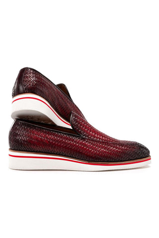 Paul Parkman 186-WN Woven Leather Casual Loafers (PM6434)