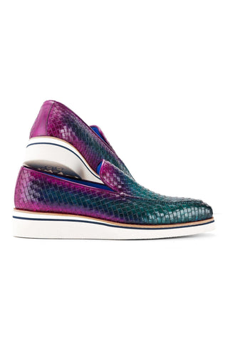 Paul Parkman 186-WN Woven Leather Casual Loafers (PM6434)