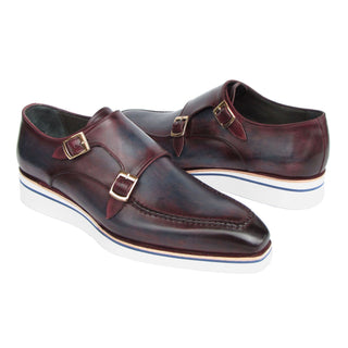 Paul Parkman 189 Men's Shoes Calf Skin Leather Double Monk-Straps (PM6398)-AmbrogioShoes