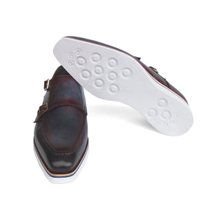 Paul Parkman 189 Men's Shoes Calf Skin Leather Double Monk-Straps (PM6398)-AmbrogioShoes