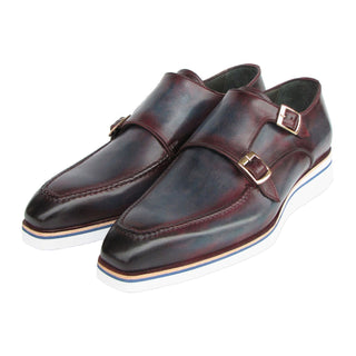 Paul Parkman 189 Men's Shoes Calf Skin Leather Double Monk-Straps (PM6398)-AmbrogioShoes