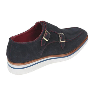 Paul Parkman 189 Suede Casual Double Monk-Strap (PM6483)-AmbrogioShoes