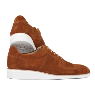 Paul Parkman 192-SD-CML Men's Shoes Camel Suede Leather Casual Sneakers (PM6384)-AmbrogioShoes