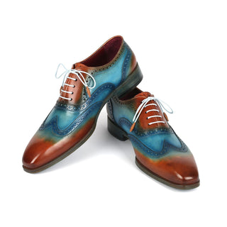 Paul Parkman 228 Men's Shoes Calf-Skin Leather Wing-Tip Oxfords (PM6376)-AmbrogioShoes