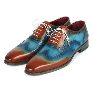 Paul Parkman 228 Men's Shoes Calf-Skin Leather Wing-Tip Oxfords (PM6376)-AmbrogioShoes
