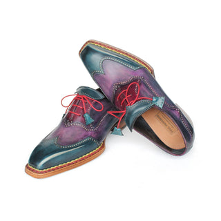 Paul Parkman 267BP78 Men's Handmade Shoes Calf-Skin Leather Norwegian Welted Wingtip Oxford (PM6470)-AmbrogioShoes