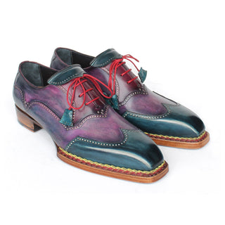 Paul Parkman 267BP78 Men's Handmade Shoes Calf-Skin Leather Norwegian Welted Wingtip Oxford (PM6470)-AmbrogioShoes