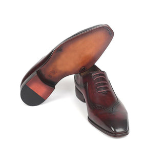Paul Parkman 35BRD25 Men's Handmade Shoes Dark Bordeaux Calf-Skin Leather Oxfords (PM6276)-AmbrogioShoes