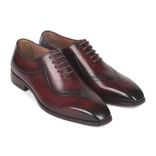 Paul Parkman 35BRD25 Men's Handmade Shoes Dark Bordeaux Calf-Skin Leather Oxfords (PM6276)-AmbrogioShoes