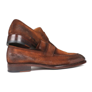 Paul Parkman 36 Men's Shoes Suede Leather Welted Penny Loafers (PM6448)-AmbrogioShoes