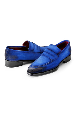 Paul Parkman 36 Suede Welted Penny Loafers (PM6448)-AmbrogioShoes