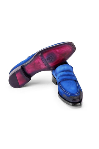 Paul Parkman 36 Suede Welted Penny Loafers (PM6448)-AmbrogioShoes