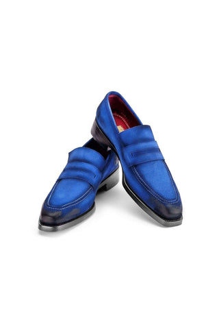 Paul Parkman 36 Suede Welted Penny Loafers (PM6448)