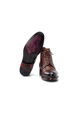 Paul Parkman 5075 Floater Leather Derby Lace-Up Boot (PM6461)
