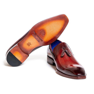 Paul Parkman 5141 Calf-Skin Leather Tassels Loafers (PM6282)-AmbrogioShoes