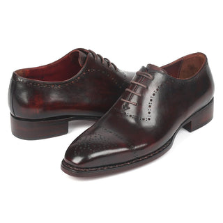 Paul Parkman 56BRD83 Men's Shoes Dark Bordeaux Calf-Skin Leather Gooyear Welted Oxfords (PM6272)-AmbrogioShoes