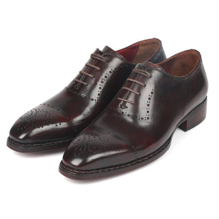 Paul Parkman 56BRD83 Men's Shoes Dark Bordeaux Calf-Skin Leather Gooyear Welted Oxfords (PM6272)-AmbrogioShoes