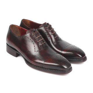 Paul Parkman 56BRD83 Men's Shoes Dark Bordeaux Calf-Skin Leather Gooyear Welted Oxfords (PM6272)-AmbrogioShoes