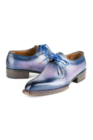 Paul Parkman 599F67 Pink & Navy Leather Hand-Welted Derby (PM6423)