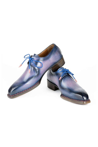 Paul Parkman 599F67 Pink & Navy Leather Hand-Welted Derby (PM6423)