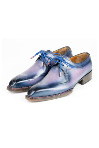 Paul Parkman 599F67 Pink & Navy Leather Hand-Welted Derby (PM6423)