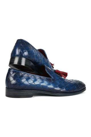 Paul Parkman 6623 Woven Leather Tassel Loafers (PM6377)