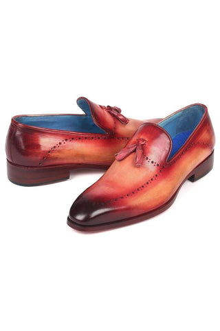 Paul Parkman 66T82-BUR Burgundy Leather Tassel Loafers (PM6267)