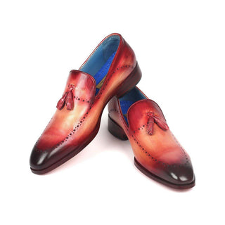 Paul Parkman 66T82-BUR Men's Handmade Shoes Burgundy Calf-Skin Leather Tassel Loafers (PM6267)-AmbrogioShoes