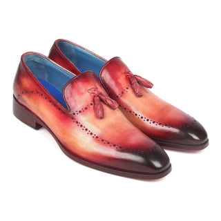 Paul Parkman 66T82-BUR Men's Shoes Burgundy Calf-Skin Leather Tassel Loafers (PM6267)-AmbrogioShoes