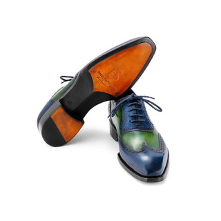 Paul Parkman 6819 Men's Handmade Shoes Calf-Skin Leather Goodyear Welted Wingtip Oxfords (PM6450)-AmbrogioShoes