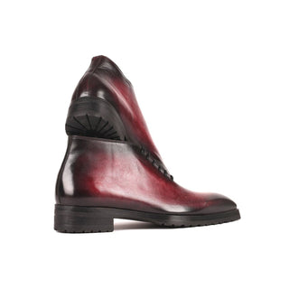 Paul Parkman 791BRD13 Men's Shoes Bordeaux Burgundy Calf-Skin Leather Ankle Boots(PM6263)-AmbrogioShoes