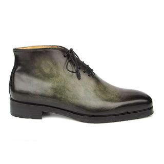 Paul Parkman 791GRN57 Men's Shoes Green Calf-Skin Leather Ankle Boots (PM6403)-AmbrogioShoes