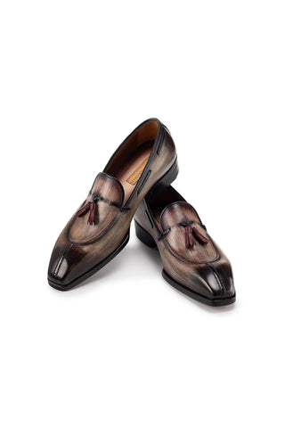 Paul Parkman 8135 Men's Split Toe Calf-Skin Leather Tassel Loafer (PM6488)