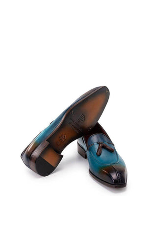 Paul Parkman 8135 Split Toe Leather Tassel Loafer (PM6488)