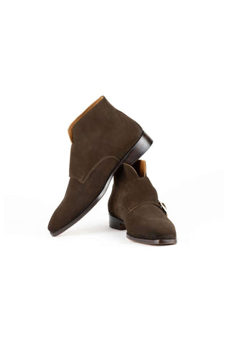 Paul Parkman 8154 Suede Double Monk-Strap Ankle Boot (PM6476)