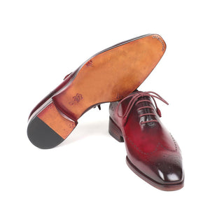 Paul Parkman 84RT83 Men's Shoes Bordeaux Calf-Skin Leather Wholecut Oxfords (PM6288)-AmbrogioShoes