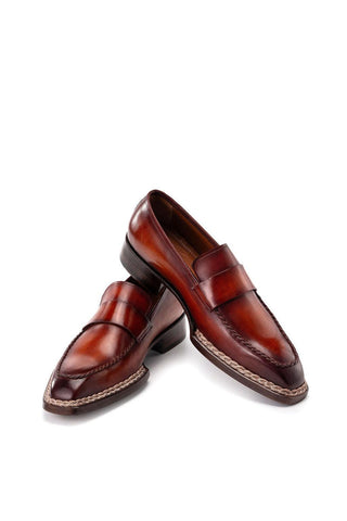 Paul Parkman 8503 Men's Handmade Shoes Calf-Skin Leather Norwegian Welted Loafer (PM6473)
