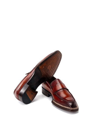 Paul Parkman 8503 Men's Handmade Shoes Calf-Skin Leather Norwegian Welted Loafer (PM6473)