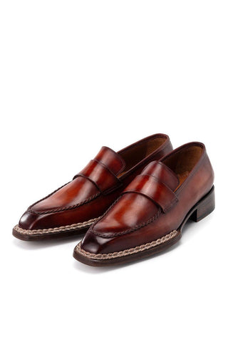 Paul Parkman 8503 Men's Handmade Shoes Calf-Skin Leather Norwegian Welted Loafer (PM6473)