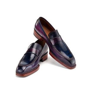 Paul Parkman 8503 Men's Handmade Shoes Calf-Skin Leather Norwegian Welted Loafer (PM6473)-AmbrogioShoes