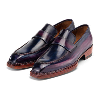 Paul Parkman 8503 Men's Handmade Shoes Calf-Skin Leather Norwegian Welted Loafer (PM6473)-AmbrogioShoes